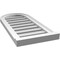 Ekena Millwork Round Top Surface Mount PVC Gable Vent: Functional, w/ 2"W x 2"P Brickmould Sill Frame, 14"W x 30"H GVPRT14X3003SF - alternate 5